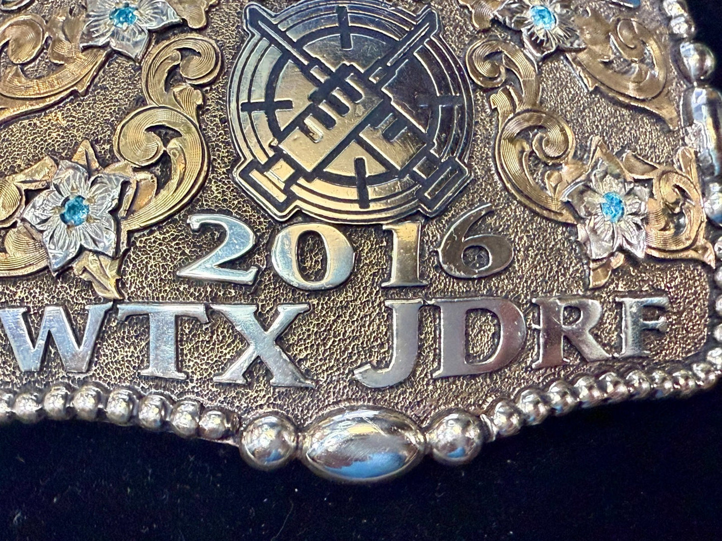 2016 WTX JDRF Budweiser Shootout NASCAR Trophy Molly's Custom Silver Belt Buckle
