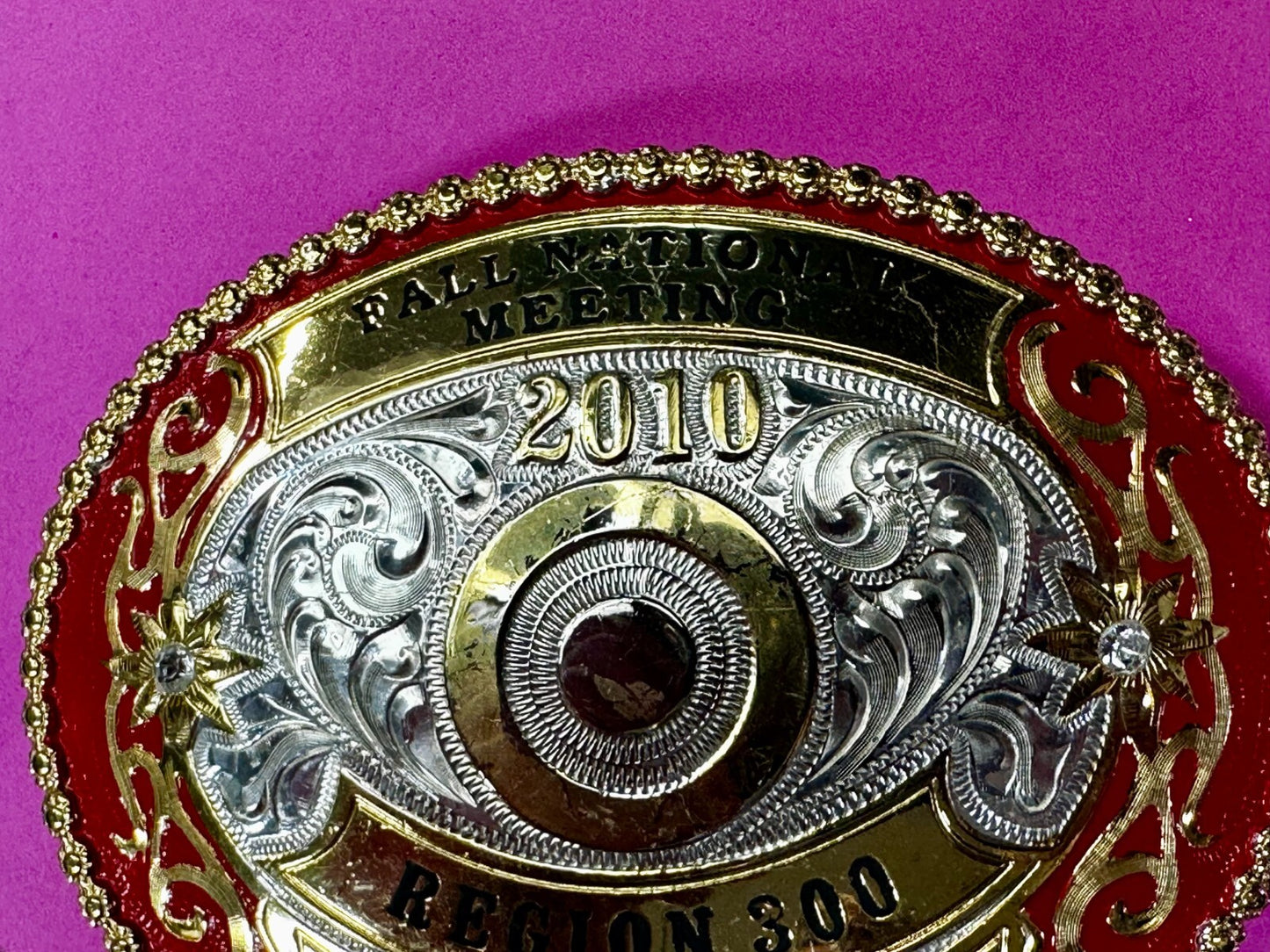 2010 Fall National Meeting Region 300 Best in Class Award Trophy Belt Buckle
