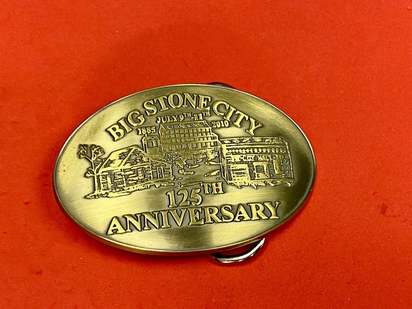 Big Stone City 125Th Aniversary 2010 Commemorative Celebration Belt Buckle