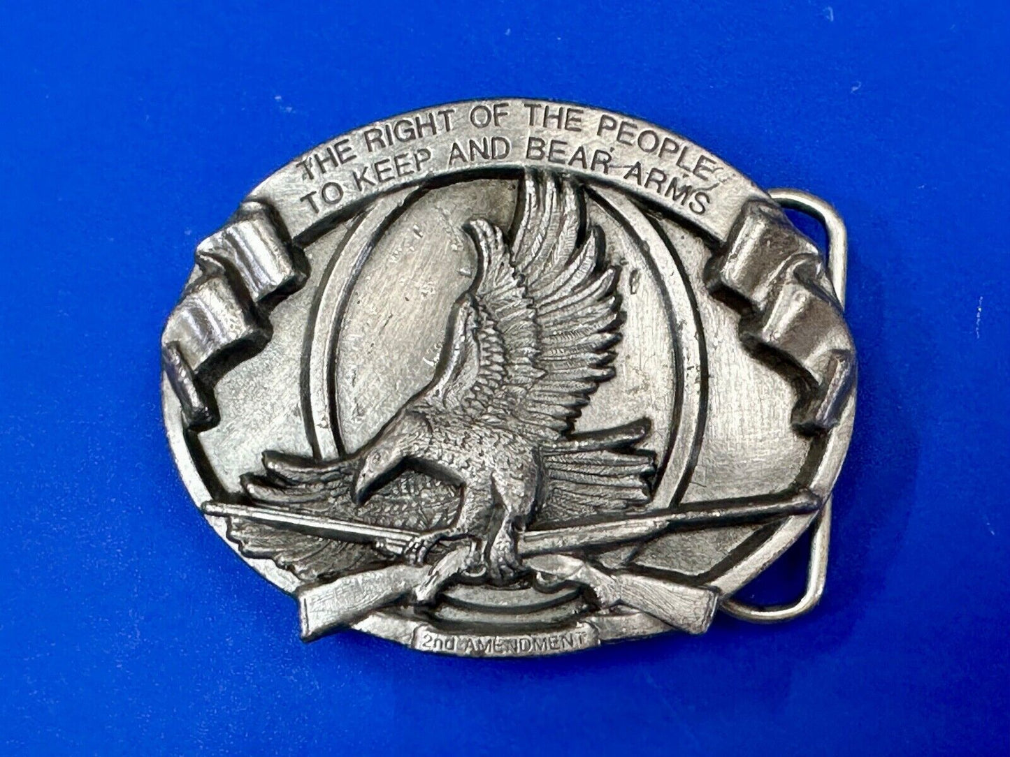 The Right of the People to keep and Bear Arms patriotic Eagle Gun 84 belt buckle