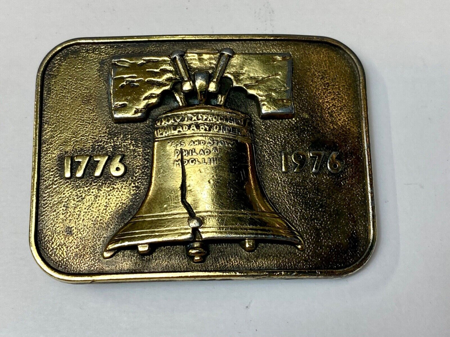 200 year celebration of Liberty Bell Vintage brass tone belt buckle