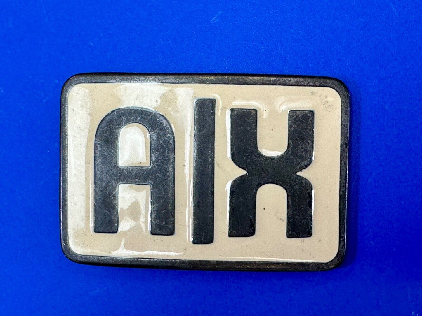 AX belt buckle. unknown to me - Estate Find