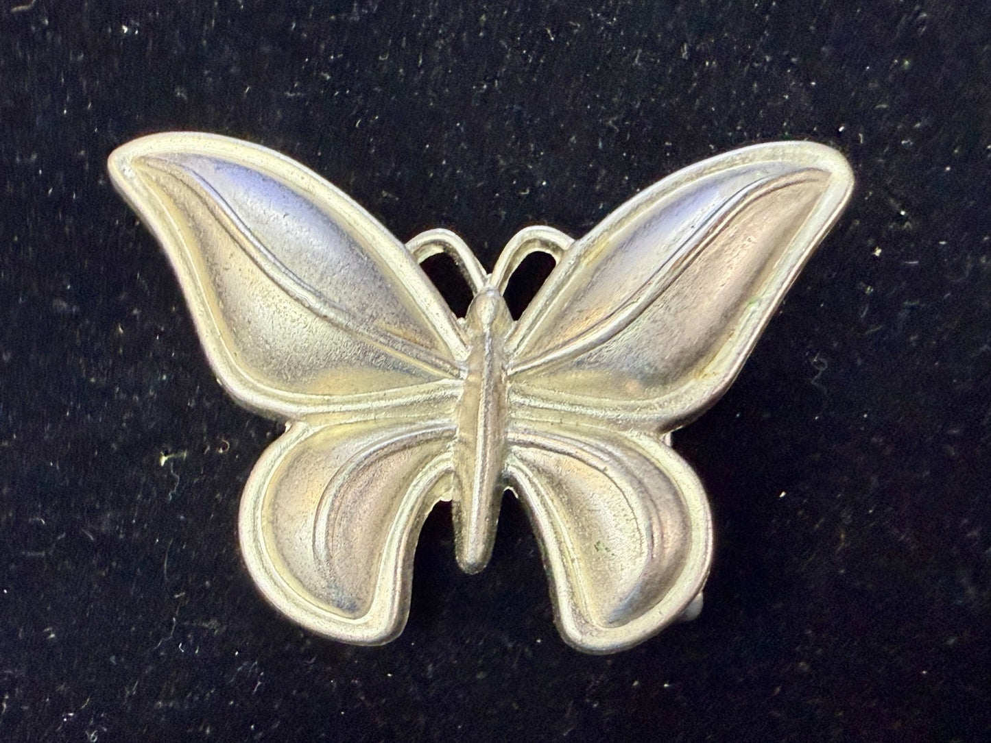 Beautiful Butterfly Shaped Figural Cutout Hippy Vibe Silver Color Belt Buckle