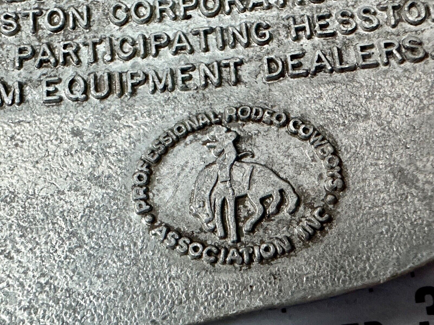 25th Anniversary Series NFR Rodeo Vintage HESSTON Cowboy belt buckle