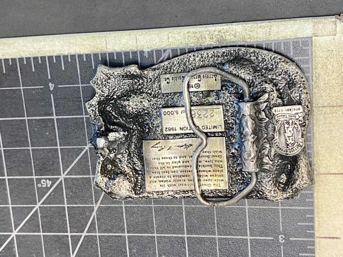 The Great Southwest 1982 Limited Ed. Commemorative Vintage Belt Buckle
