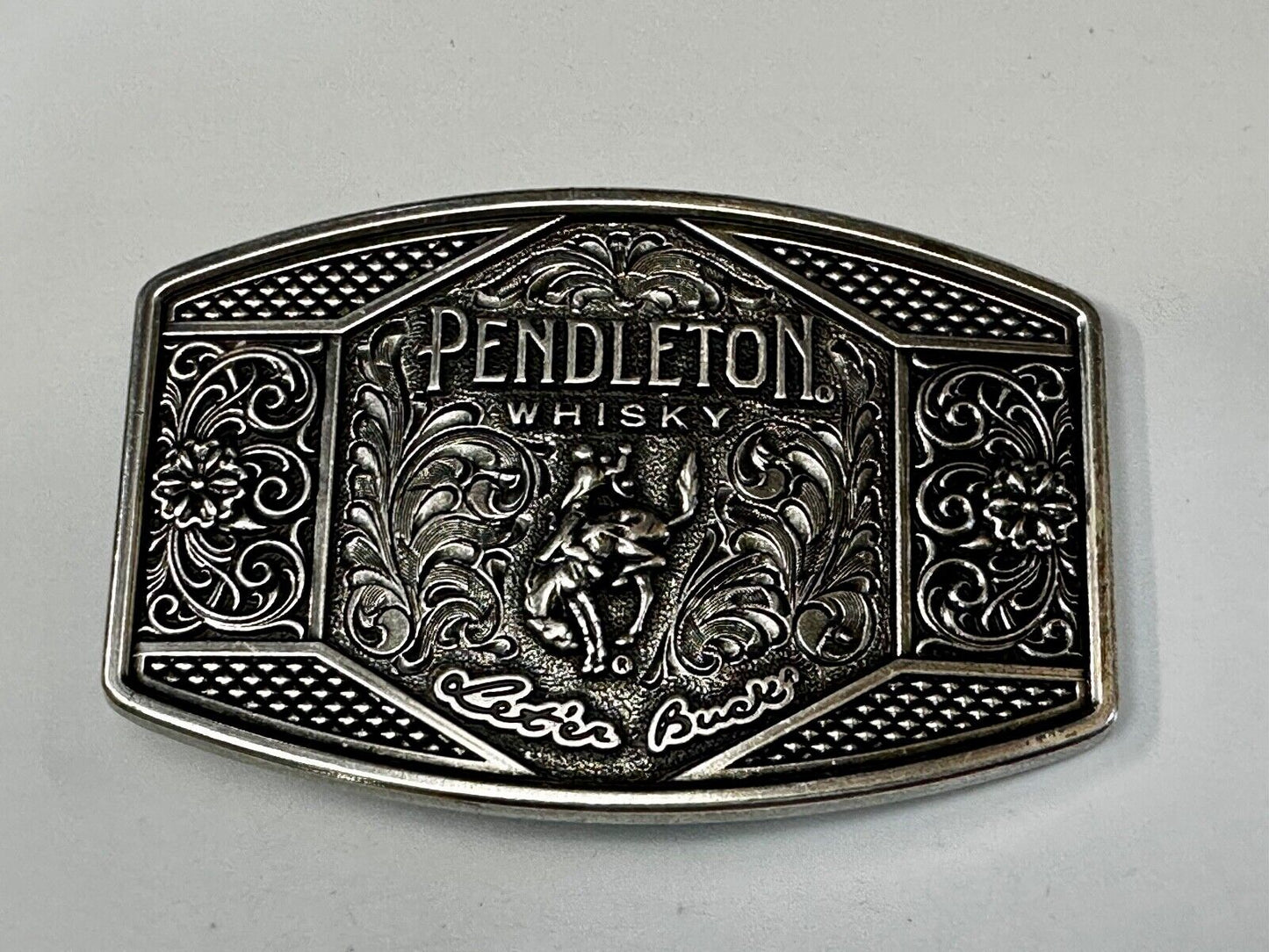 2022 Pendleton Whisky Let'er Buck Montana Silversmith Rodeo Cowboys Belt Buckle