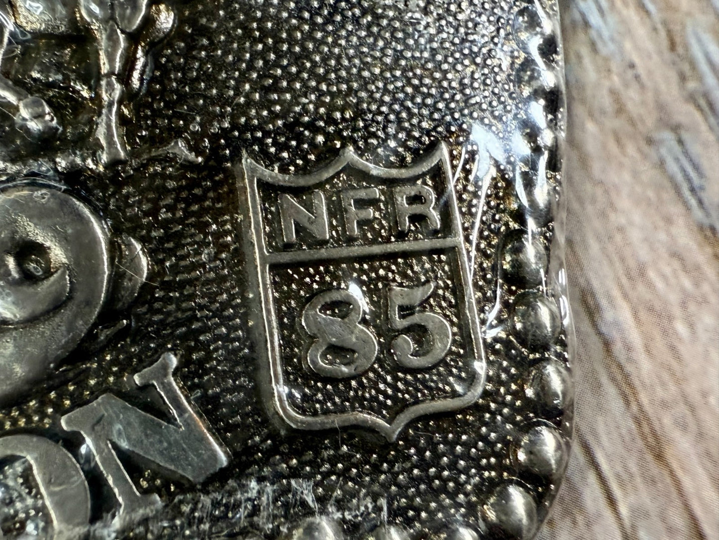 1985 Hesston NFR National Finals Rodeo Calf Roping NOS Collectors Belt Buckle