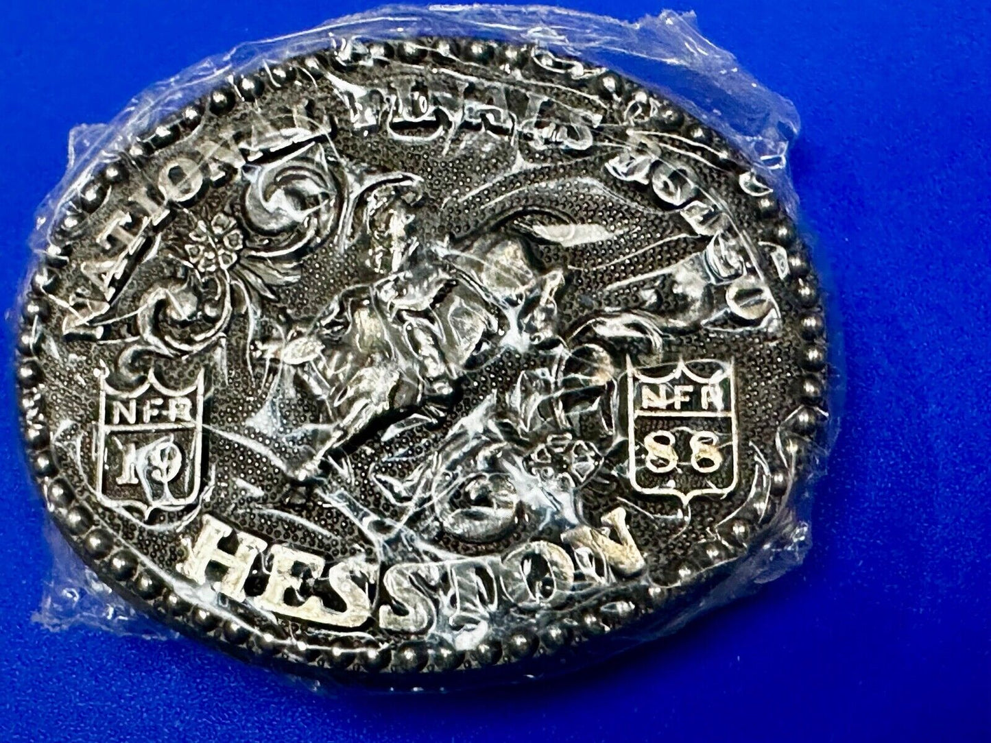 1988 NOS Youth Size NFR National Finals Rodeo Cowboy Collectors Kids Belt Buckle