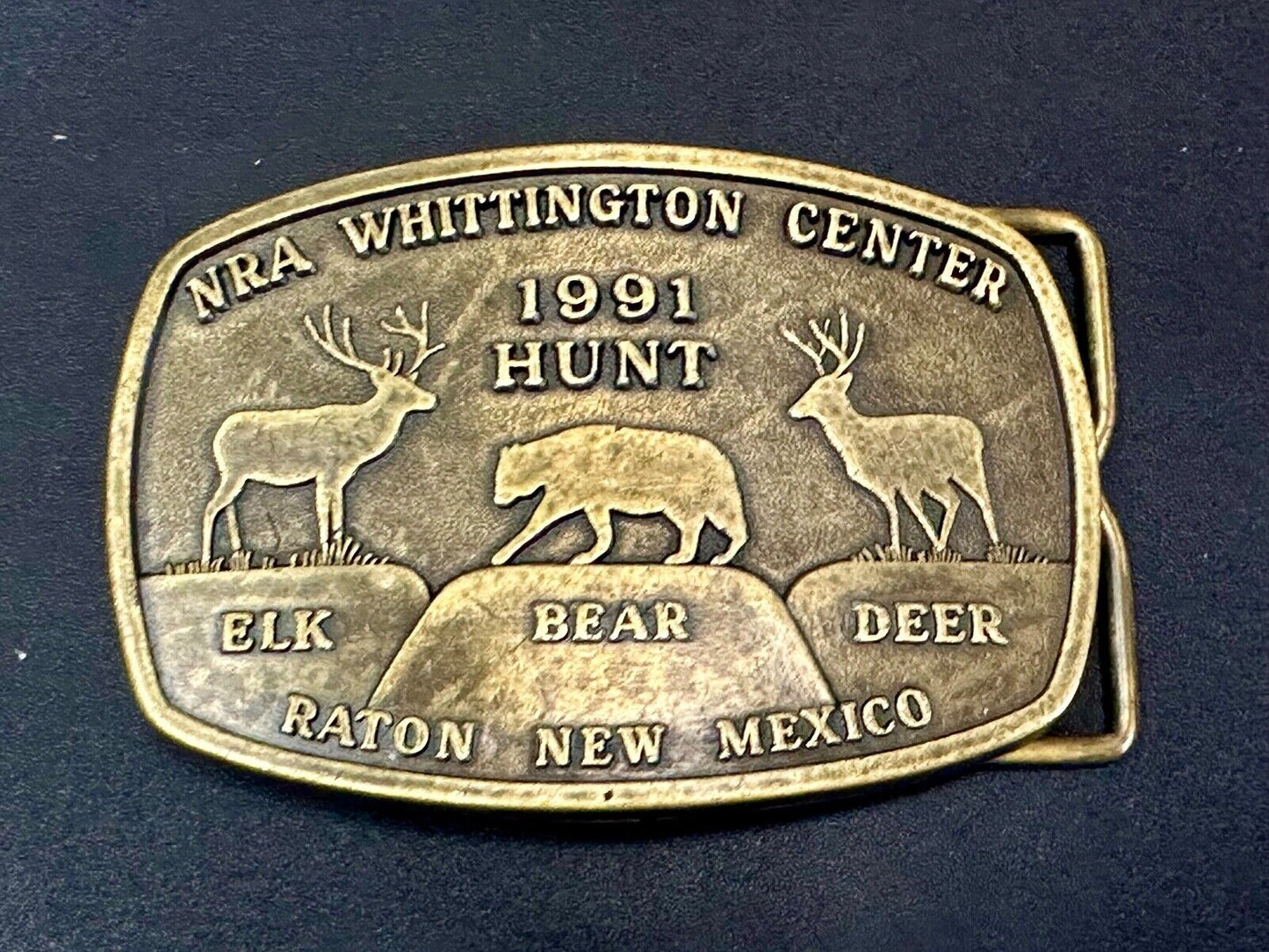 1991 Hunt Raton New Mexico vintage belt buckle from NRA Whittington Center