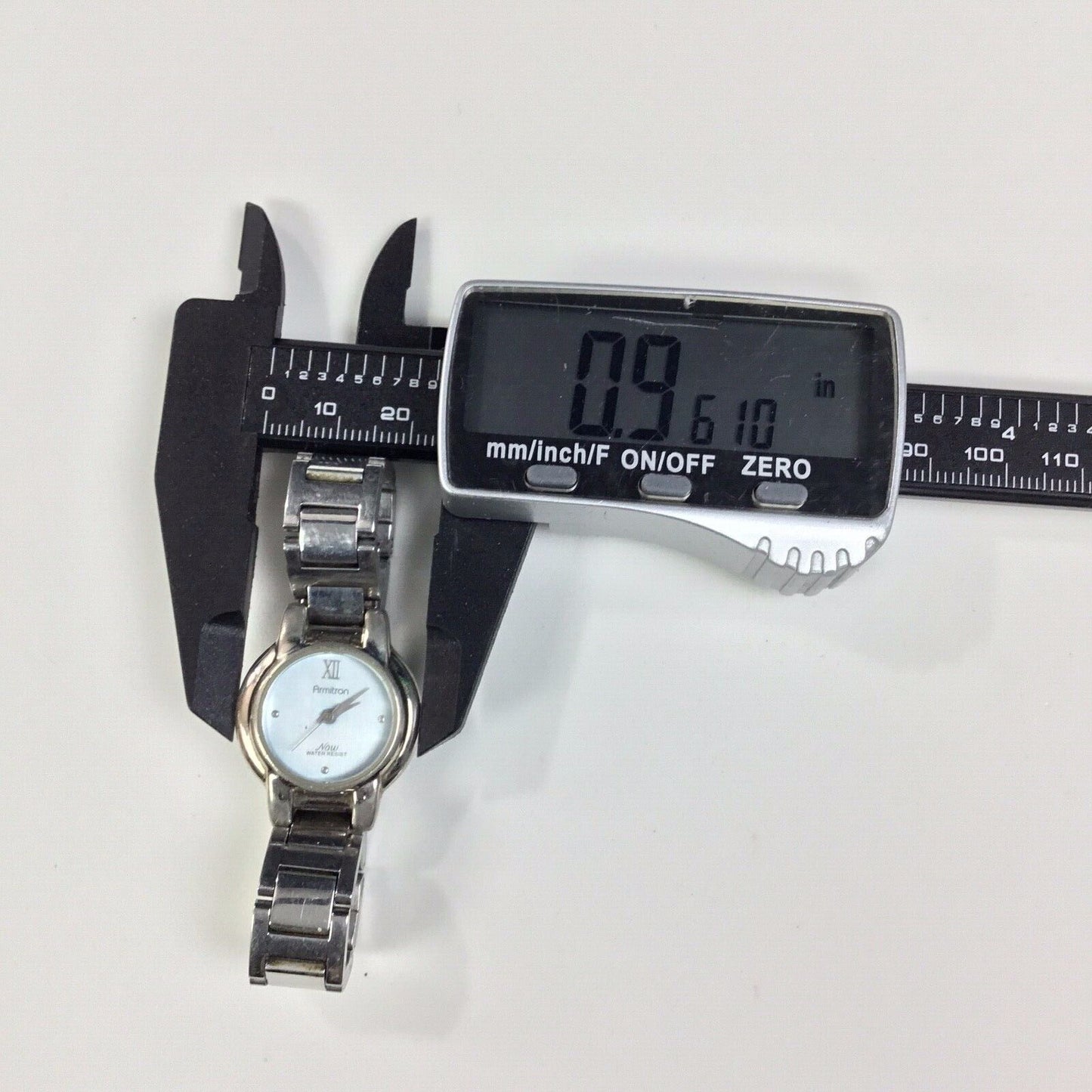 Armitron NOW Silver tone Comes Ladies Round Dress Watch - Working Well