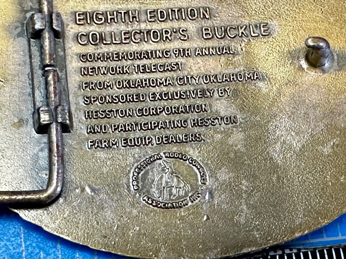 1982 Hesston NFR All Around Cowboy National Finals Rodeo Belt Buckle