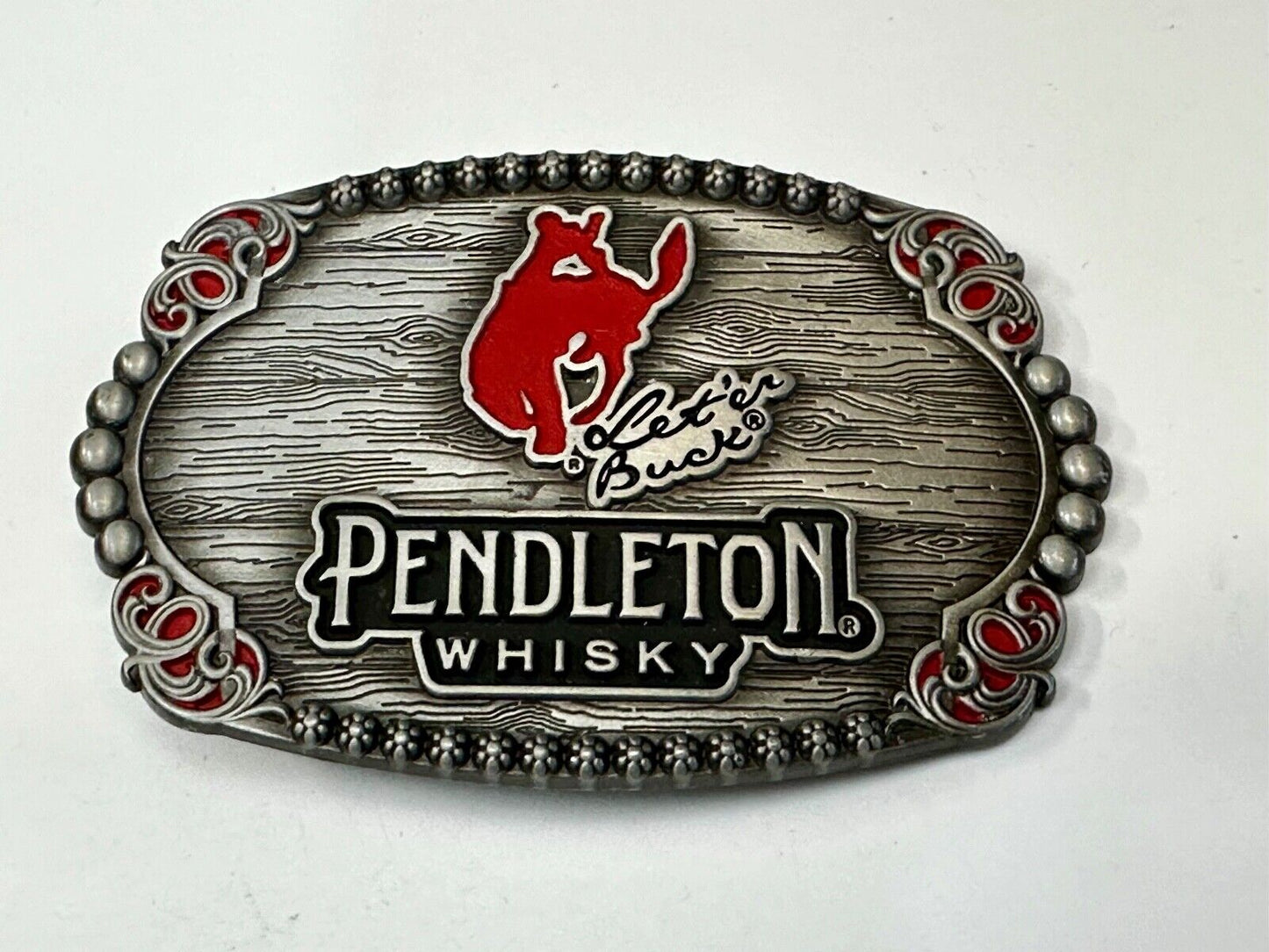 2023 Pendleton Whisky Let'er Buck Montana Silversmith Rodeo Cowboys Belt Buckle