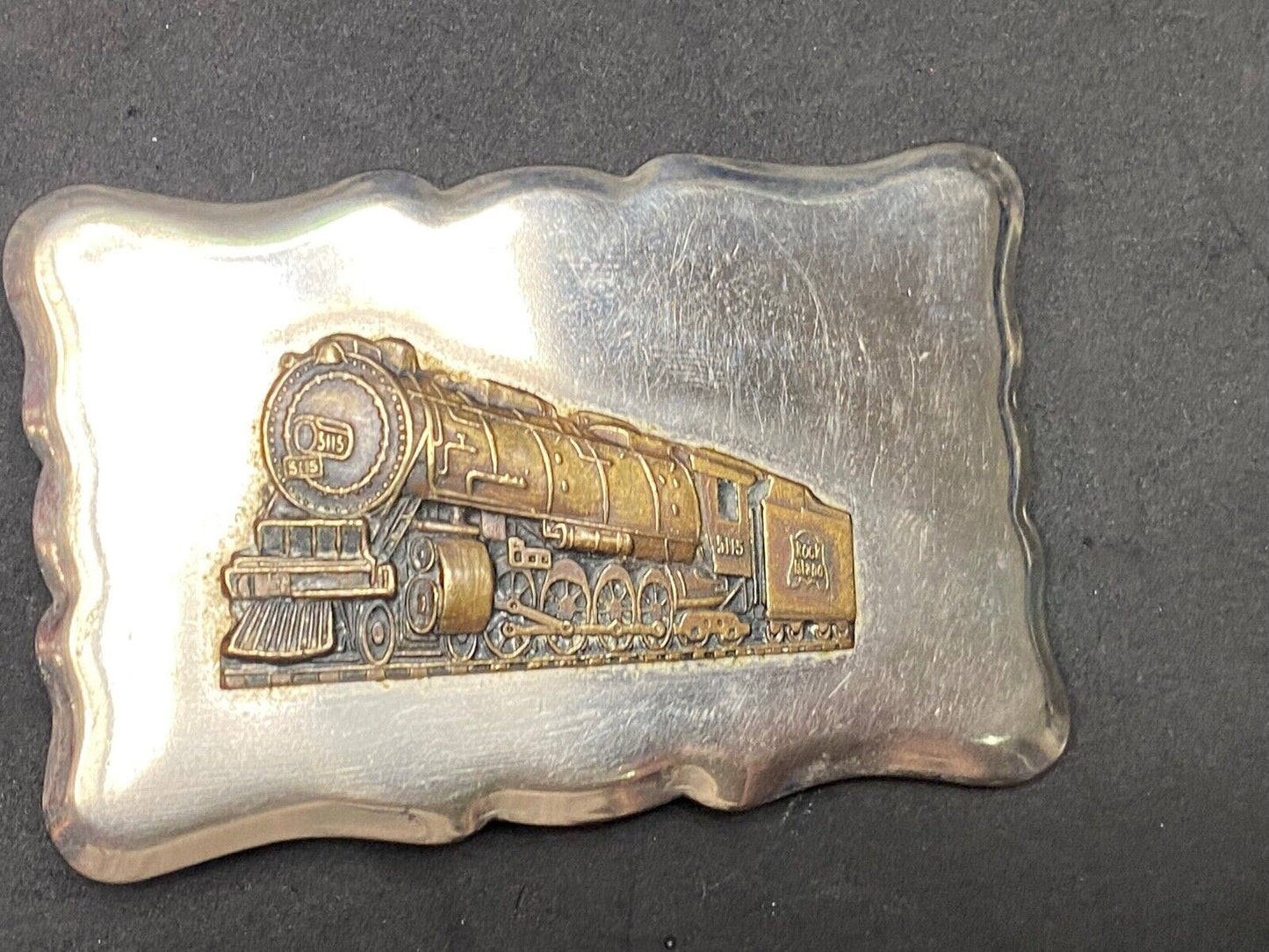 Train Steam engine Vintage western belt buckle