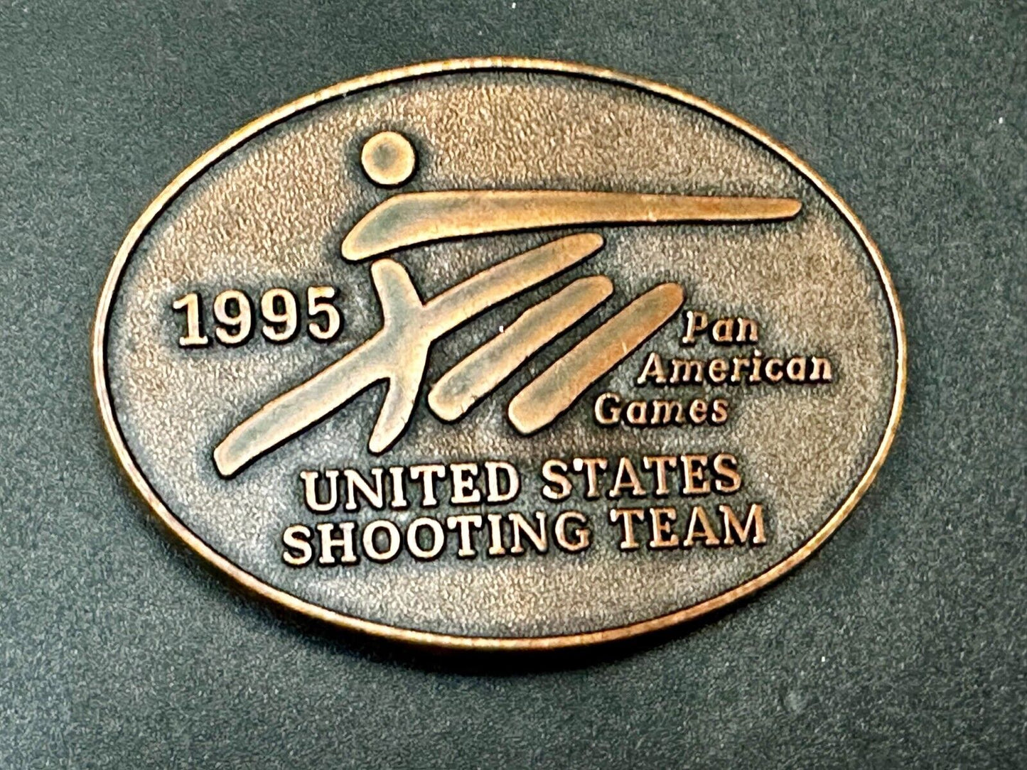 1995 Pan American Games US Shooting Team Vintage Belt Buckle