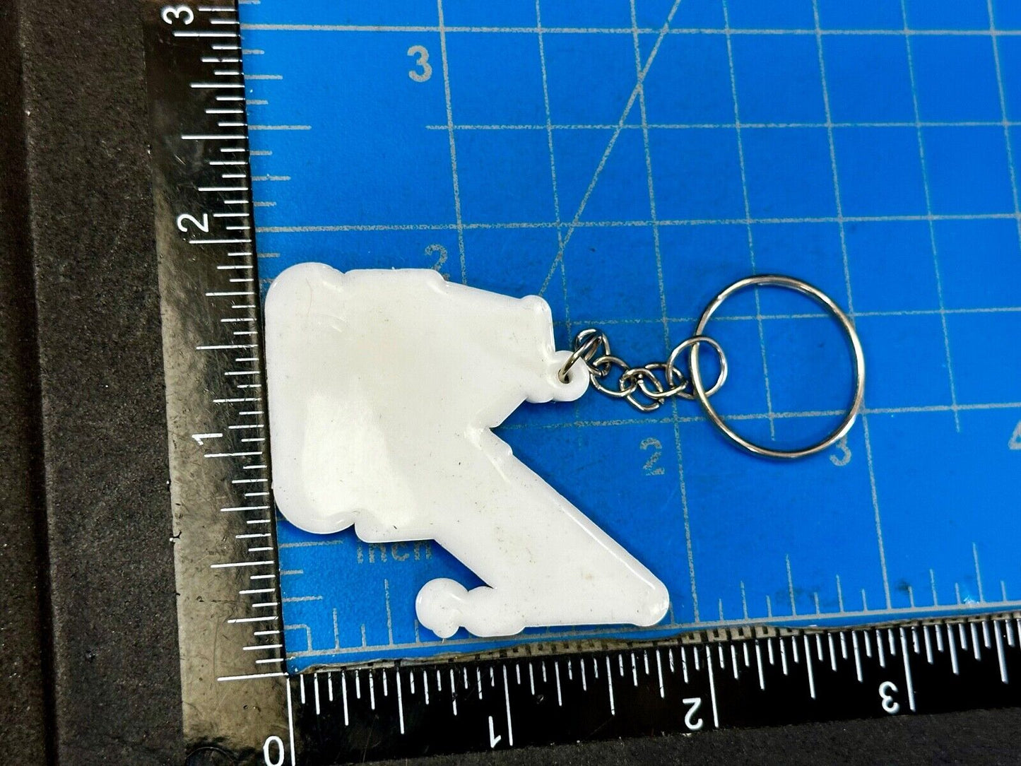 Toy Construction Crane Job Work Site Truck Keychain - Key Ring Chain