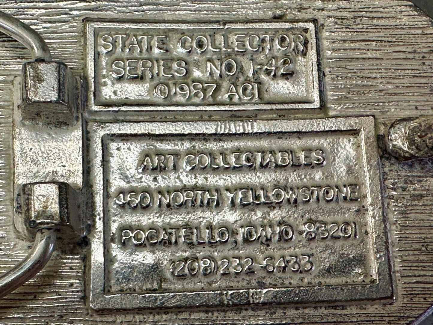 The Seal of the State of Washington Ronald Vtg 1889 belt buckle Art Collectibles