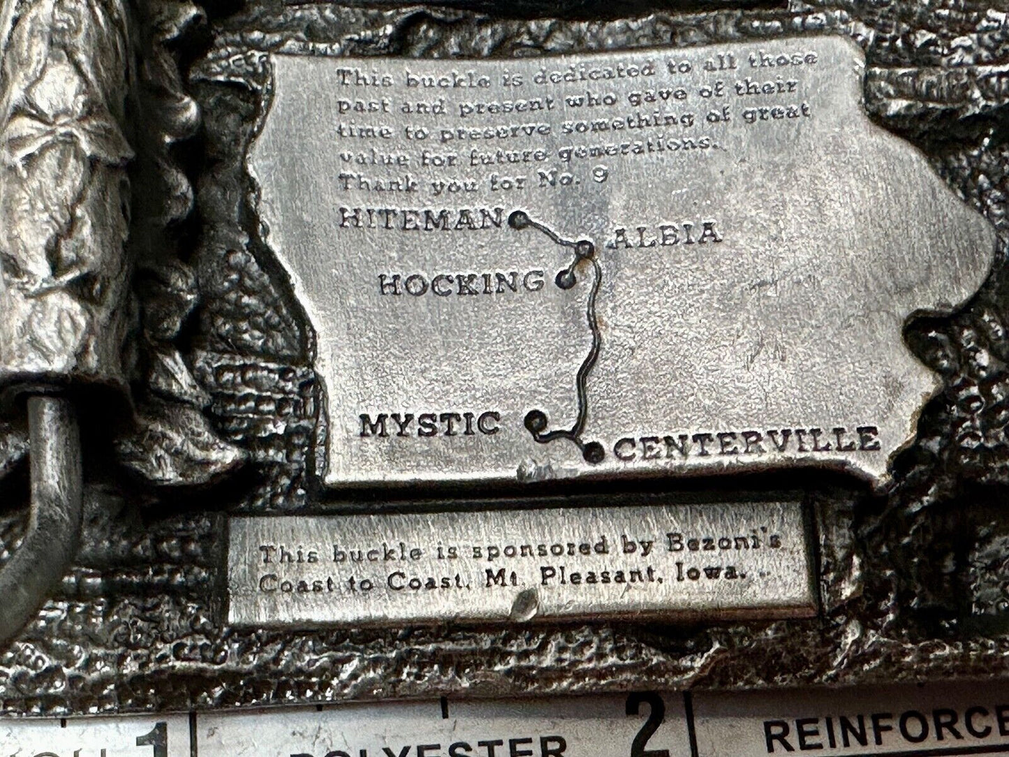 1984 Old Settlers and Threshers Reunion Midwest Belt Buckle Mt Pleasant Iowa