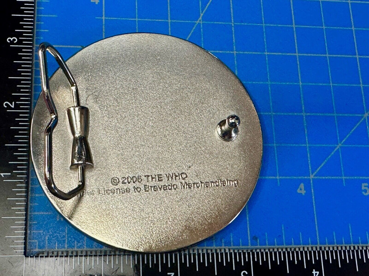 The Who Iconic Band Belt Buckle 2005 Bravado Merchandising Logo Oval Painted