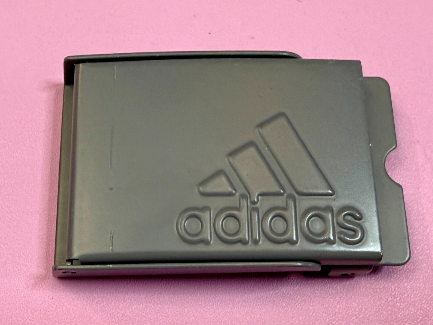 Adidas Logo Golf Reversible Web Gray Color Belt Buckle