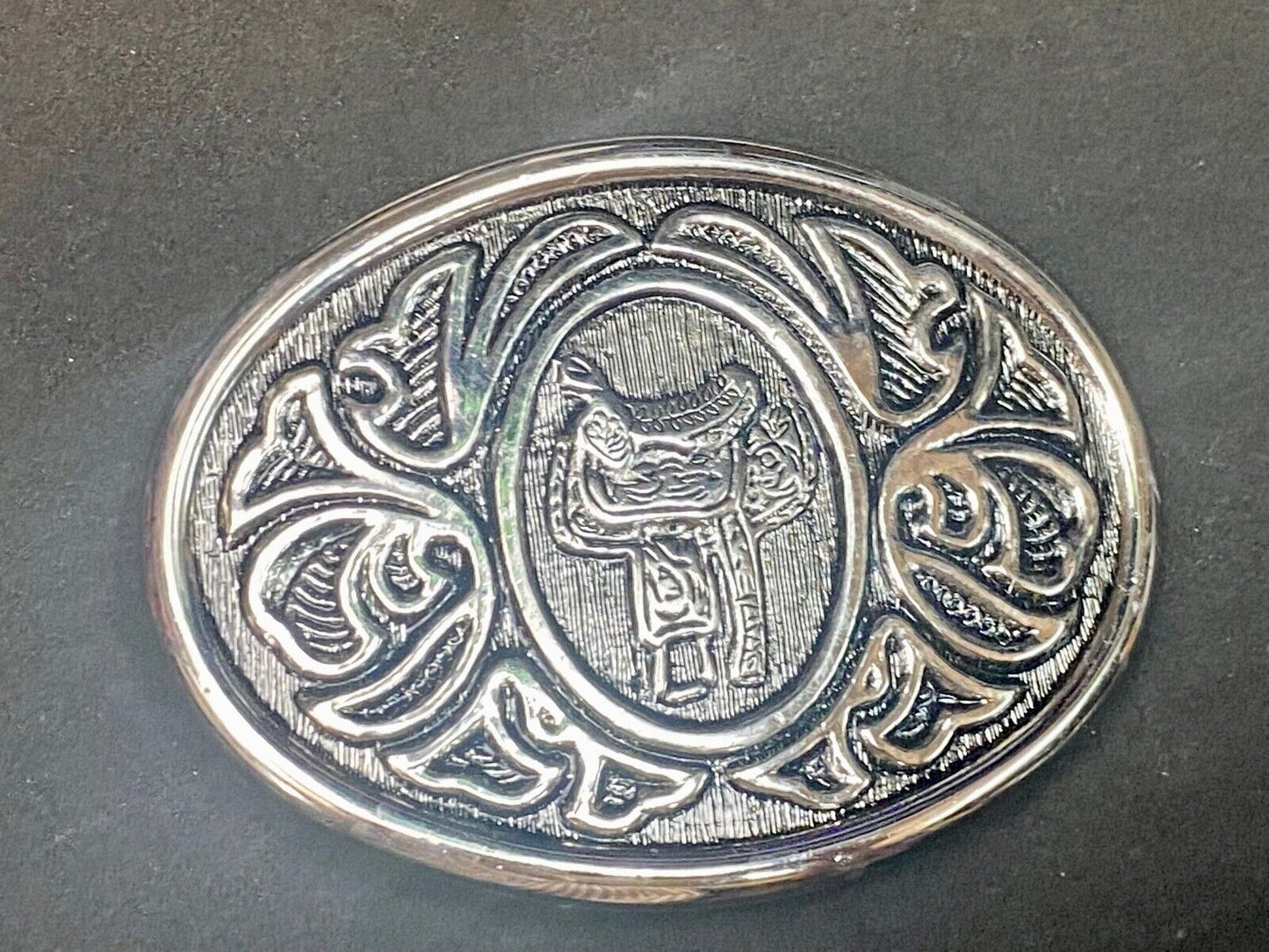 Avon Western Horse Saddle Rodeo Cowboy Ornate Metal Belt Buckle