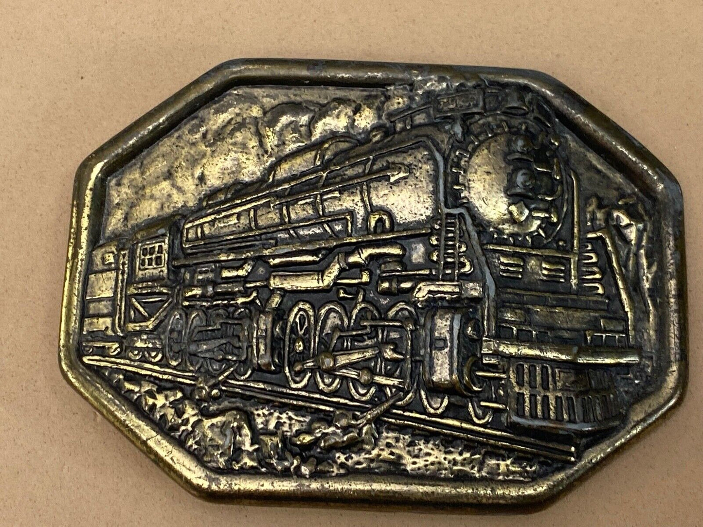 Vintage Avon Steam Train Locomotive Belt Buckle From The 1970S Very Detailed
