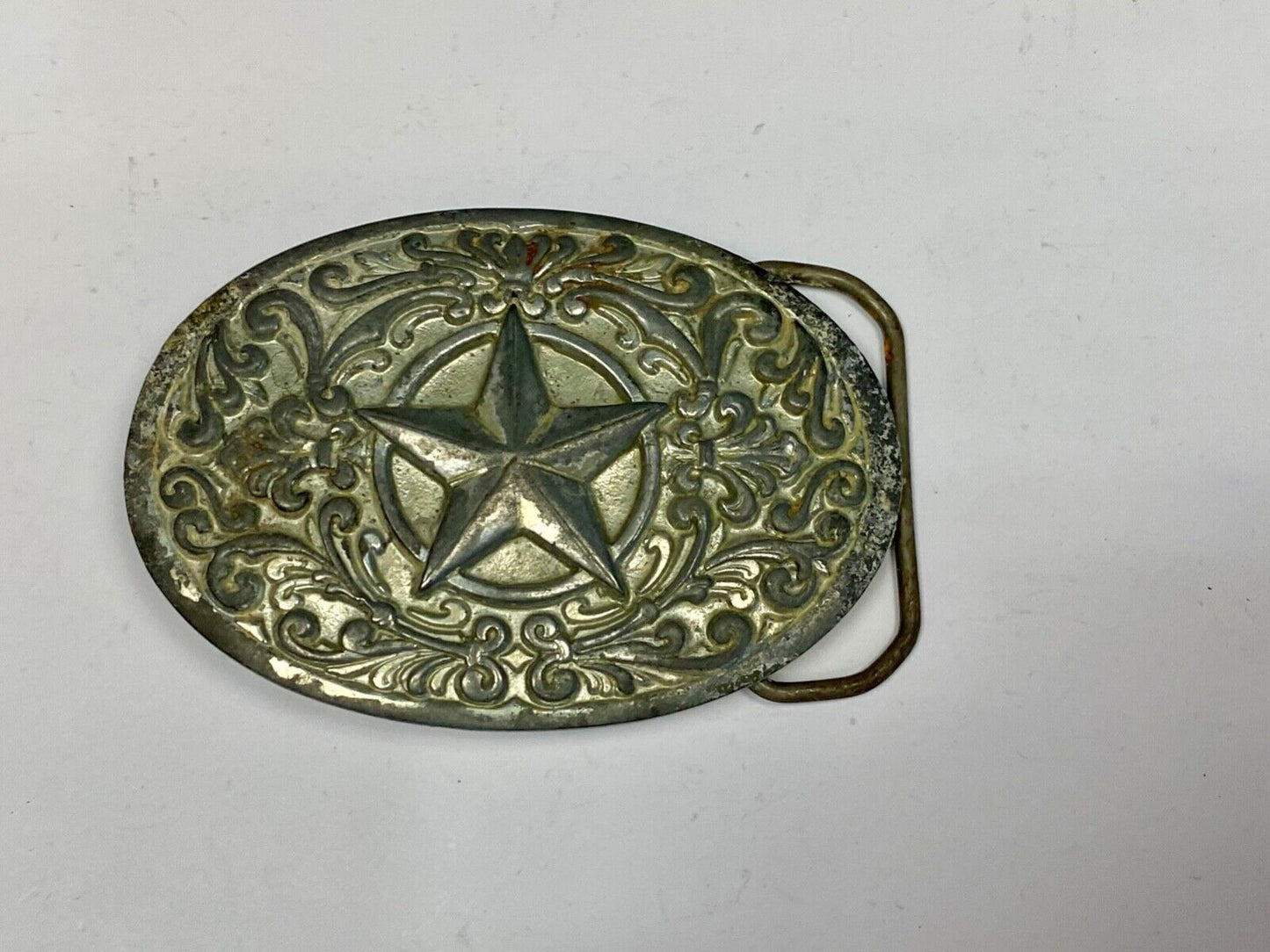 Vintage 1993 Western Star And Flower Swirl - Great American Belt Buckle Co