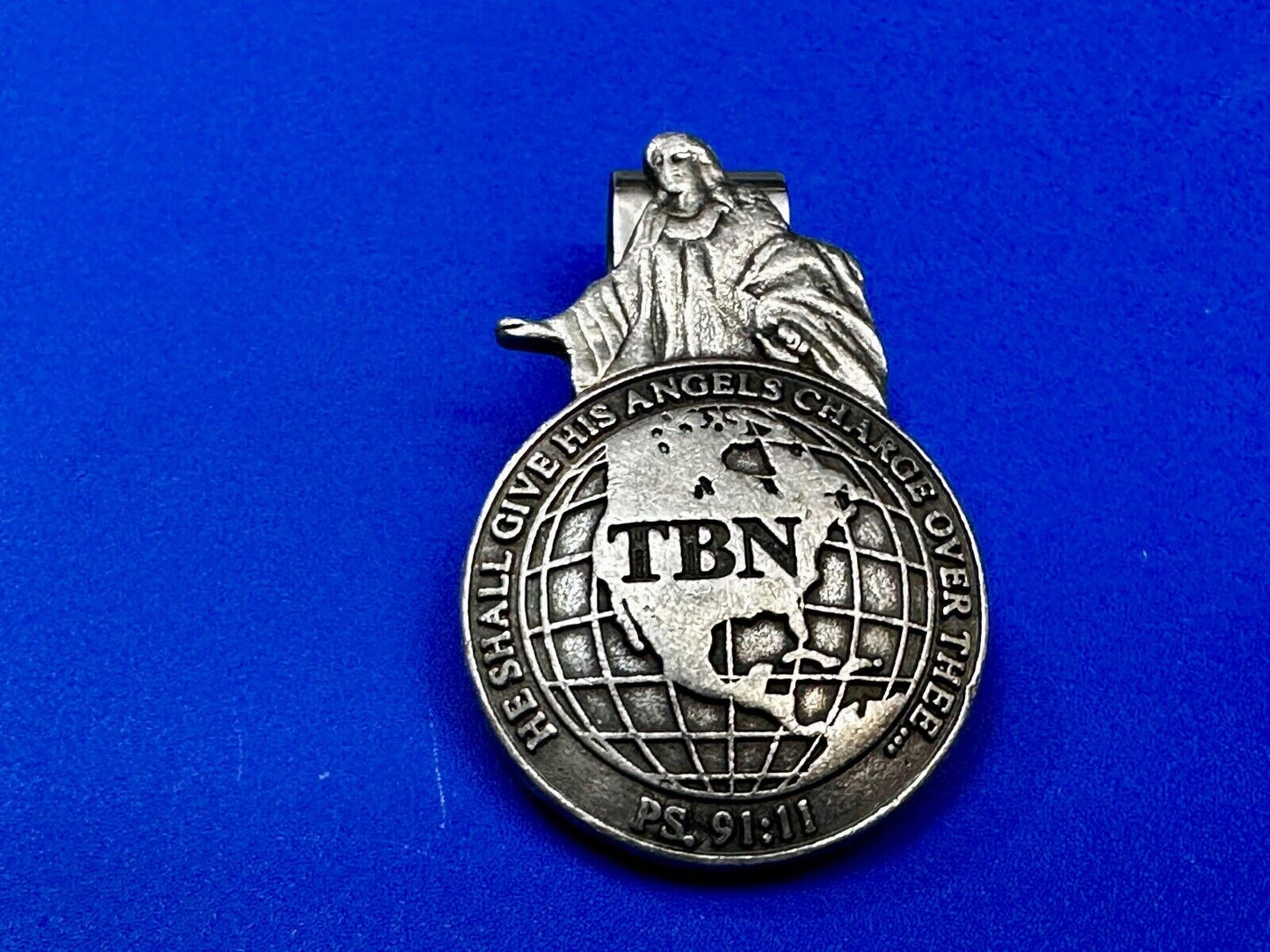 TBN Religious Money Clip - He Shall Give His Angels Charge Over Thee Scripture