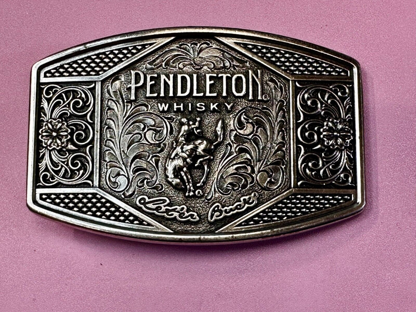 2022 Pendleton Whiskey Let'er Buck Rodeo Cowboy Montana Silversmiths Belt Buckle