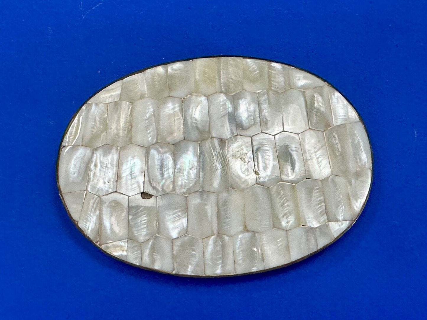 Beautiful Vintage shell theme natural brass belt slide buckle