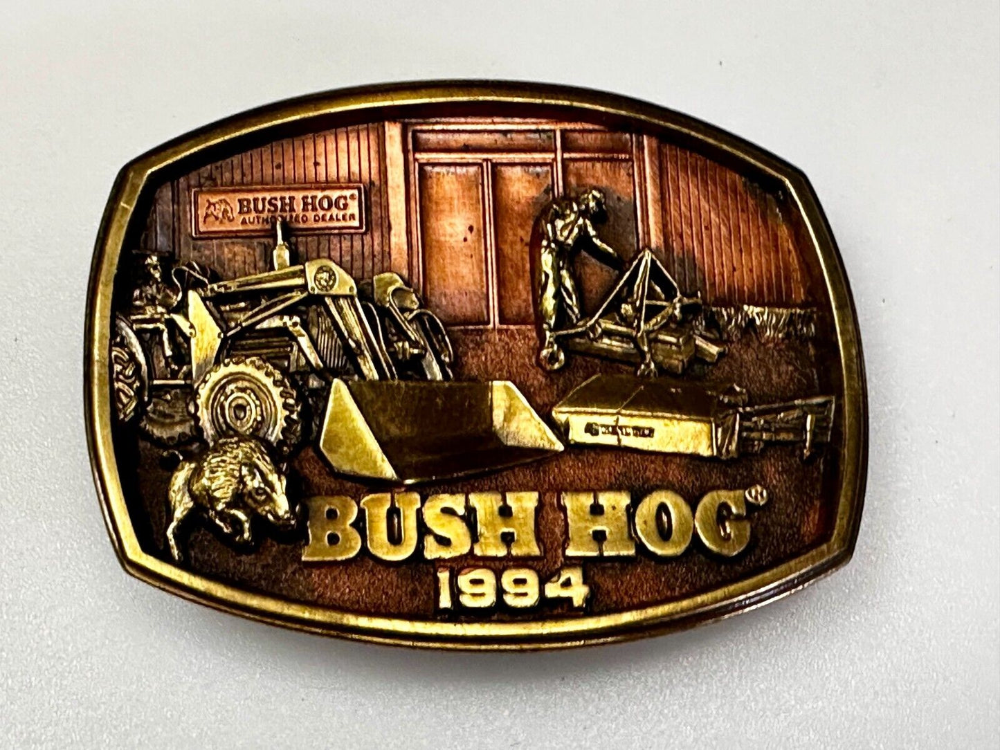 1994 Bush Hog The Legend Agriculture Machine Co. Commemorative Belt Buckle