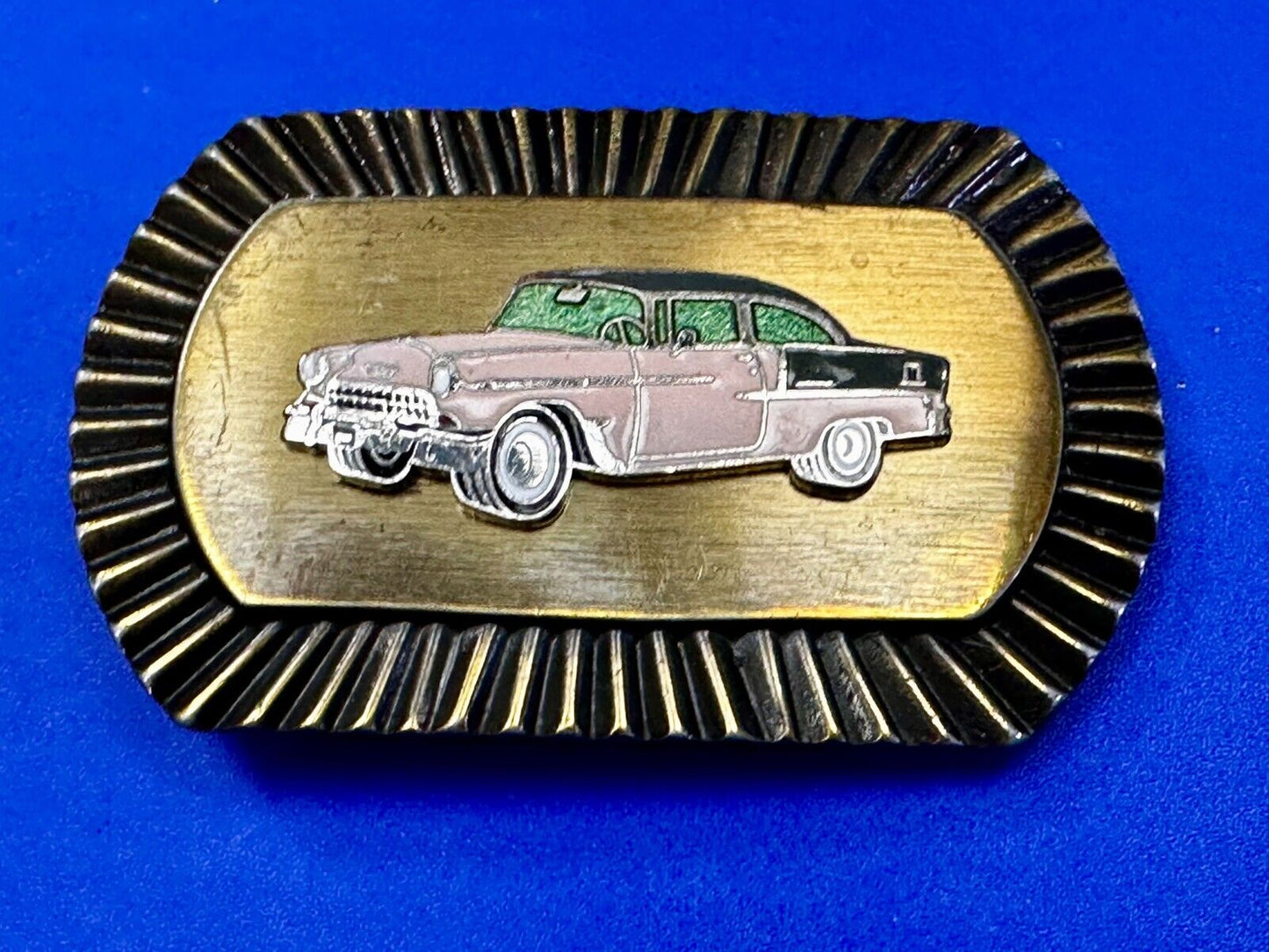 1955 Chevrolet Bel Air? Sport Coupe Model Centered Car Collectors W Belt Buckle