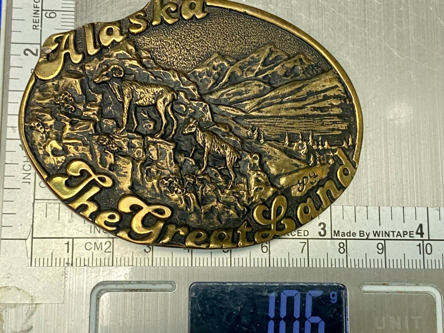 Vintage Alaska The Great Land Limited Belt Buckle By Alaska Frontier Arts Ltd