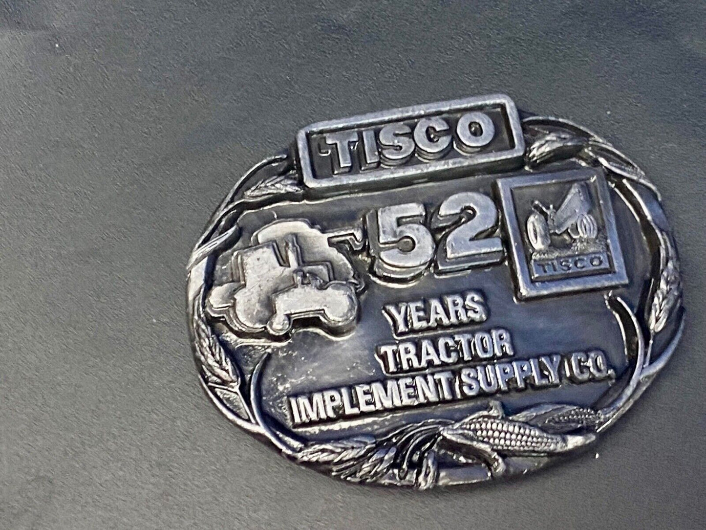 1987 Tisco Tractor Implement Supply Agriculture Farm Farming 52 Year Belt Buckle
