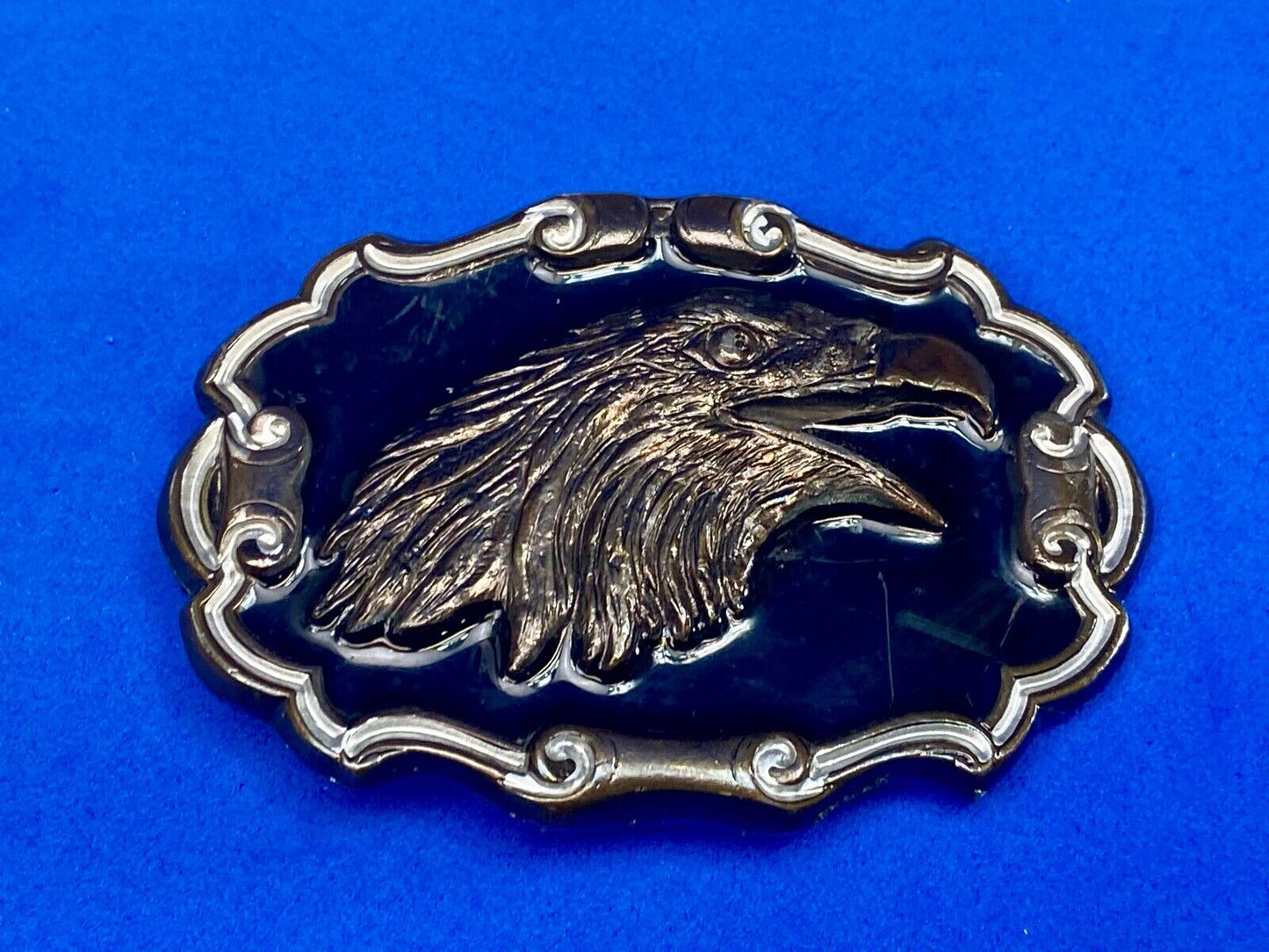 Vintage 1991 The Great Eagle Head Beak Bust - Great American Belt Buckle Co