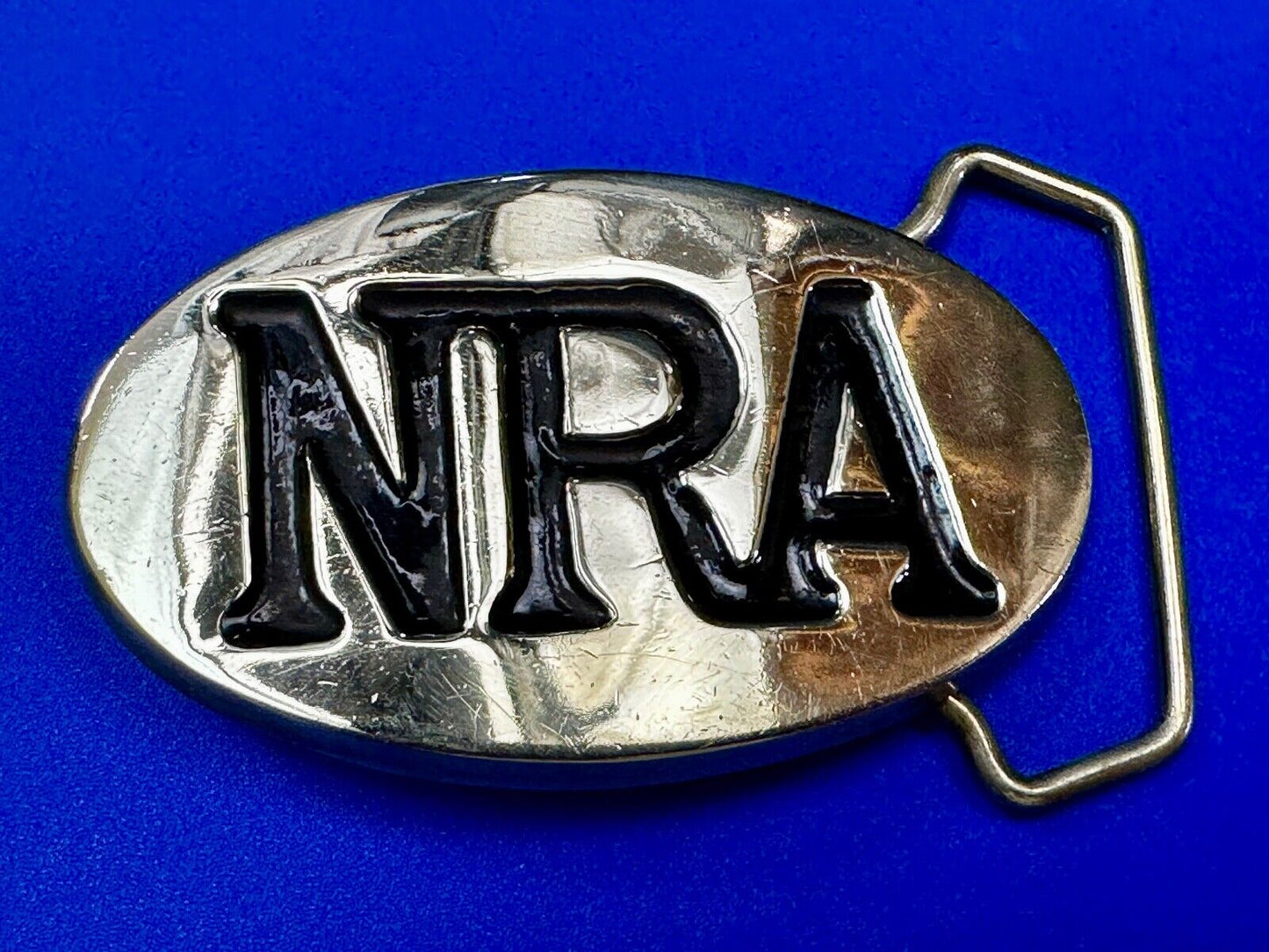 Baron Buckles NRA National Rifle Association Solid Brass oval Belt Buckle