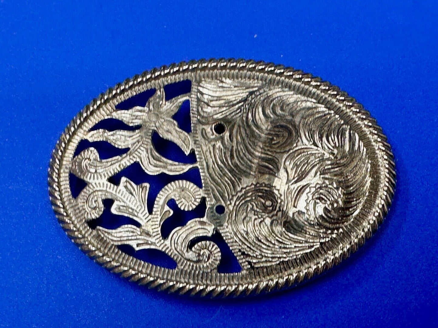 unique western flower swirl belt buckle for centerpiece project or to wear