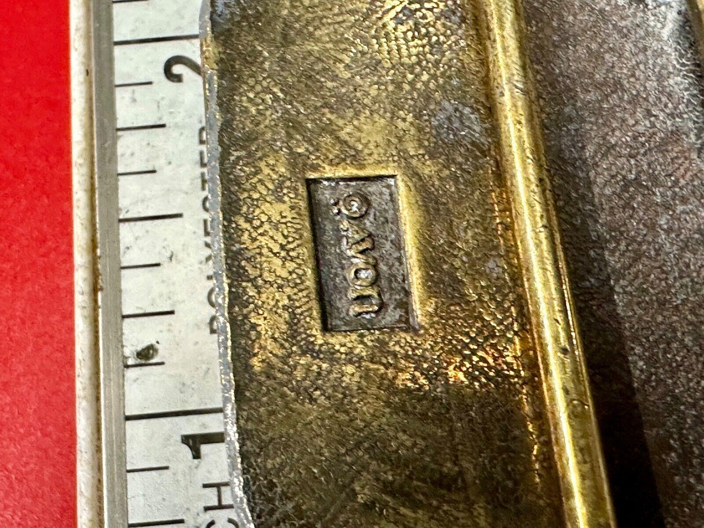 Train Engine Steam Locomotive RR collectors Vintage 70s belt buckle by Avon