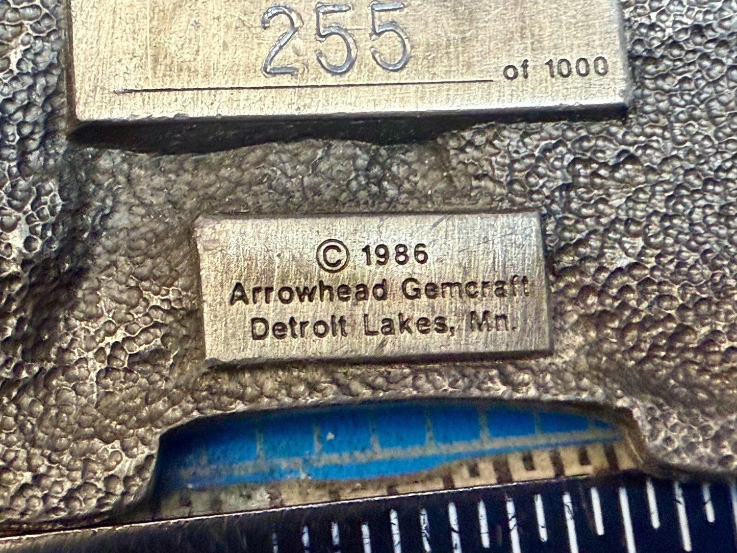 The Bald Eagle Minnesota Wildlife Commemorative 1986 Arrowhead Belt Buckle