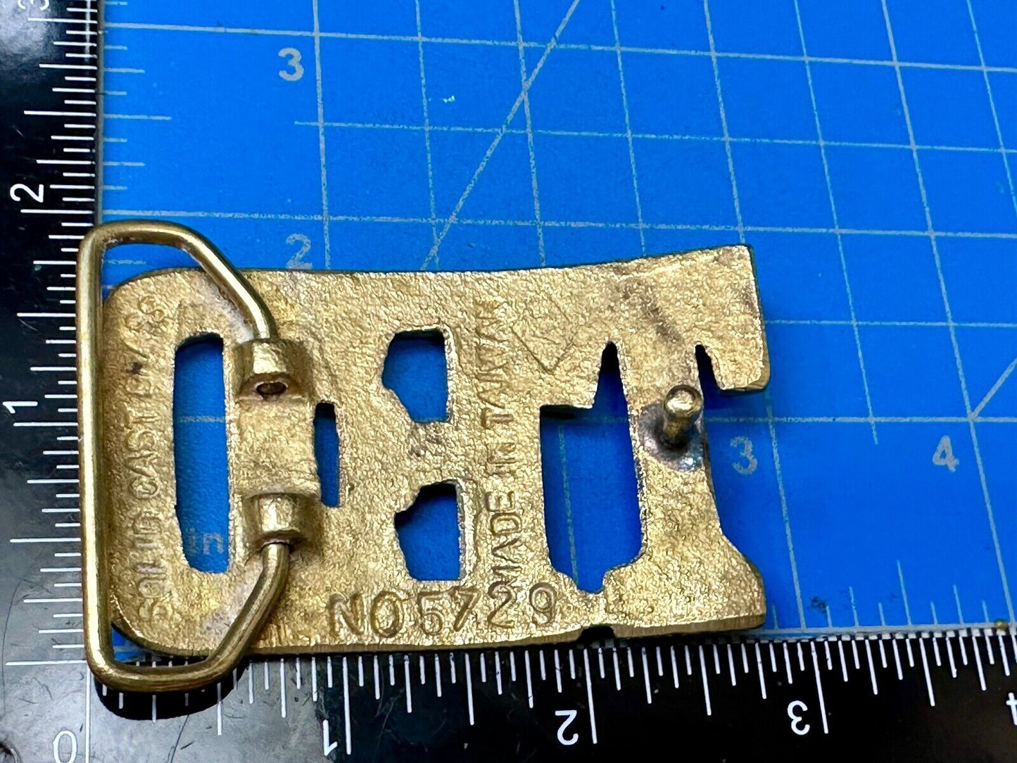 TED Custom Name in Cutout block letters solid brass Baron belt buckle