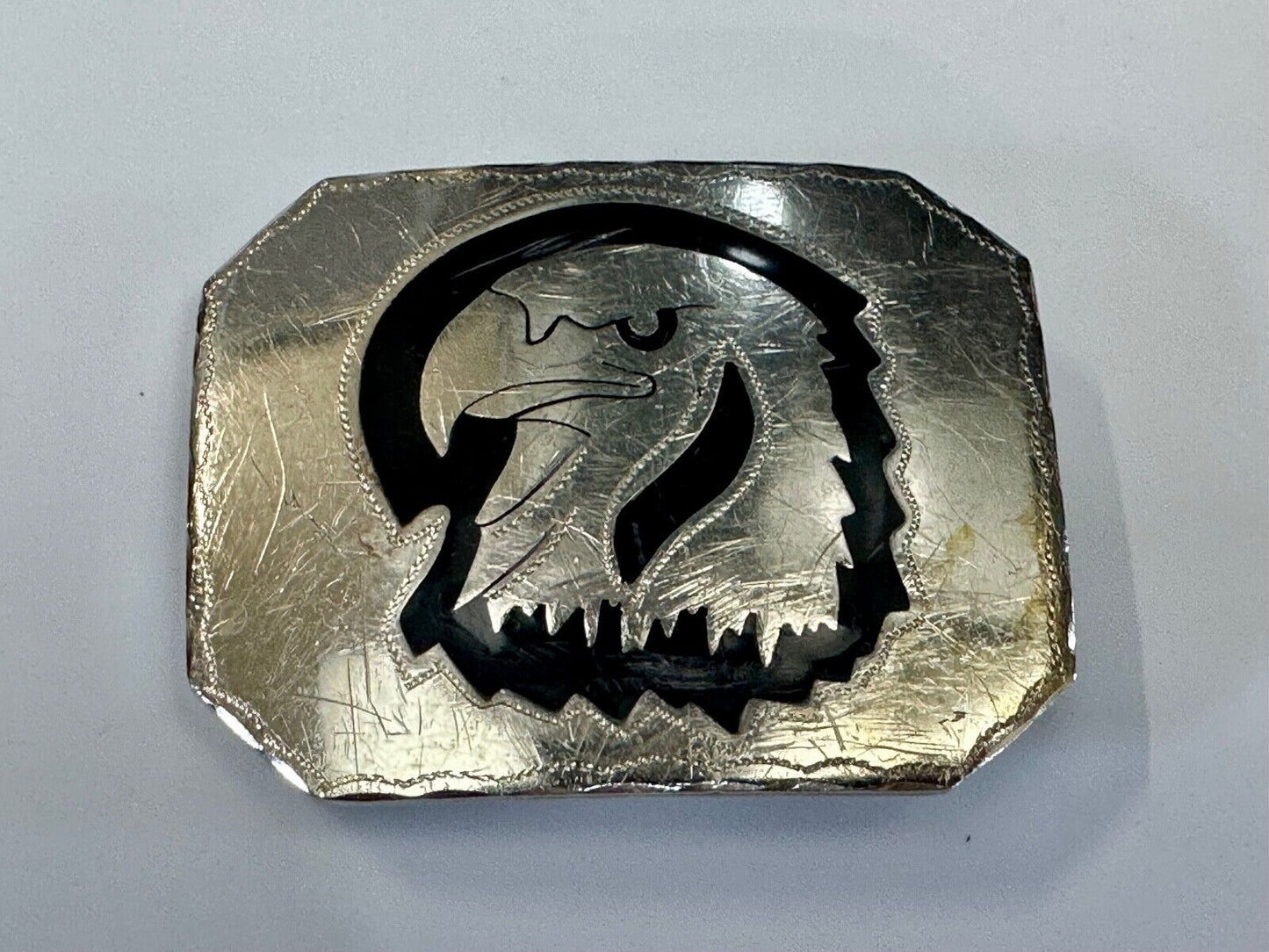 Bald EAGLE Vintage Inlaid Enameled Artisan? Beautiful Craftsmanship belt buckle