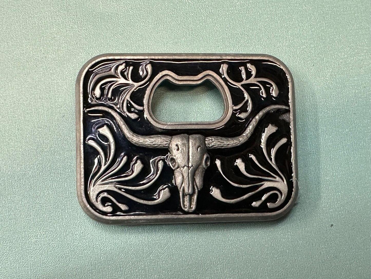 Texas Longhorn Cow cowboys cowgirls western belt buckle by Siskiyou 5259