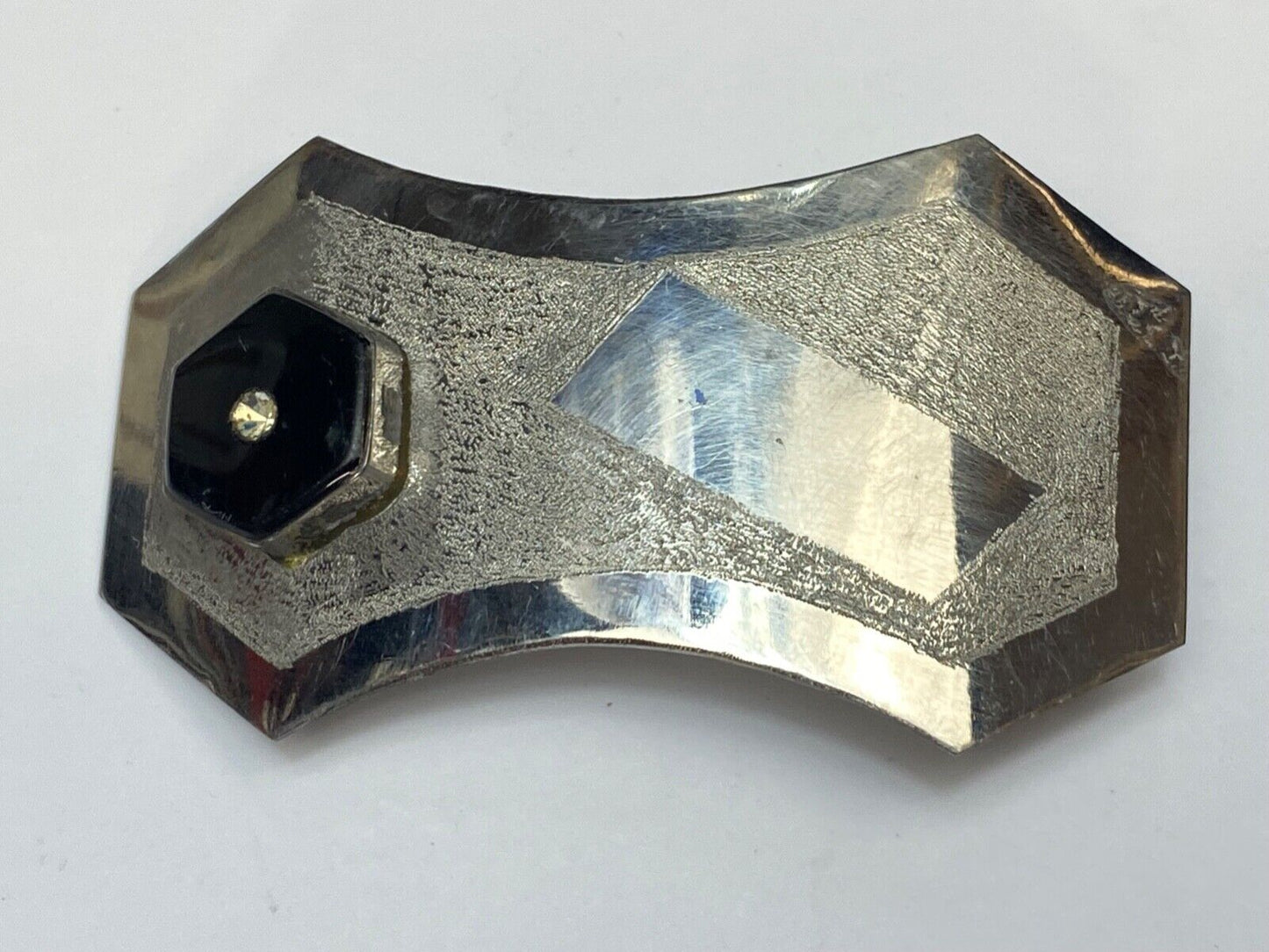 artisan silver color unique shaped unknown to me! belt buckle - space to engrave