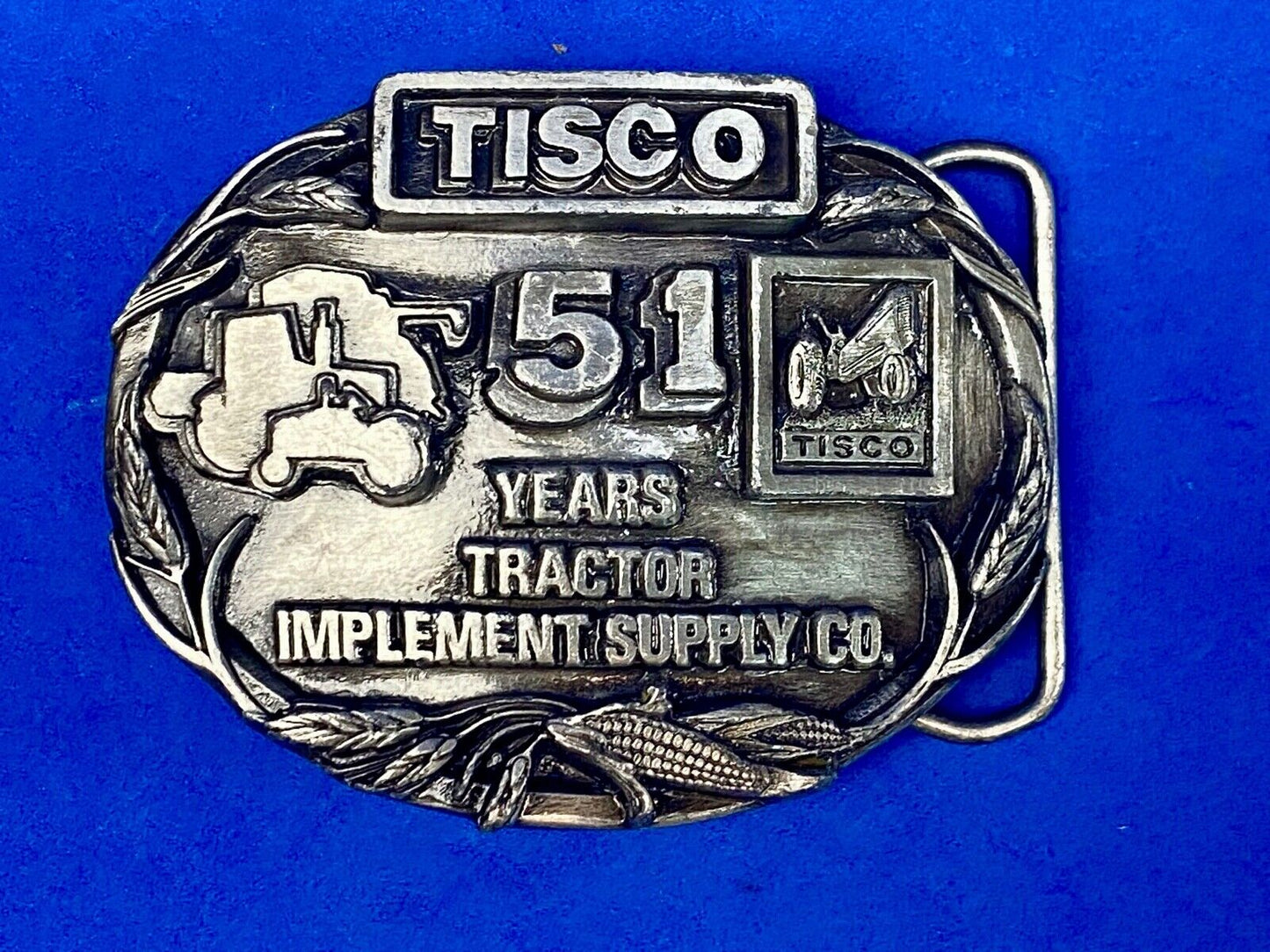 1988 Tisco Tractor Implement Supply Agriculture Farm Farming 51 Year Belt Buckle