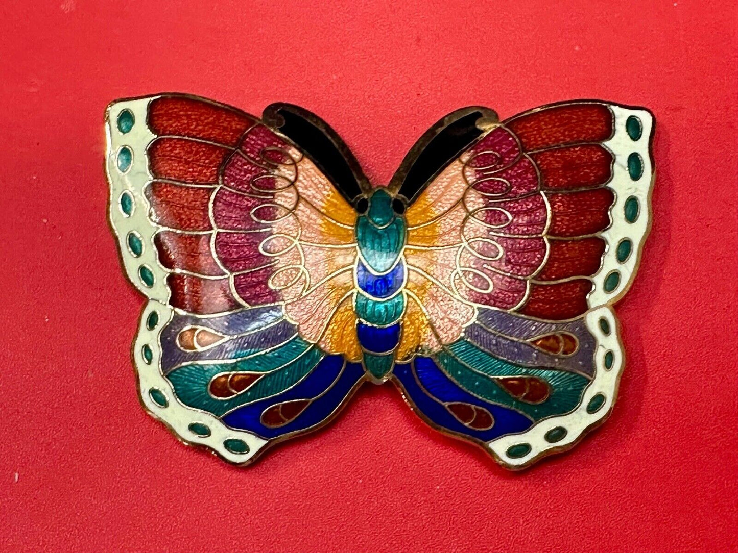 Beautiful India Inspired colorful butterfly shaped belt slide scarf clip