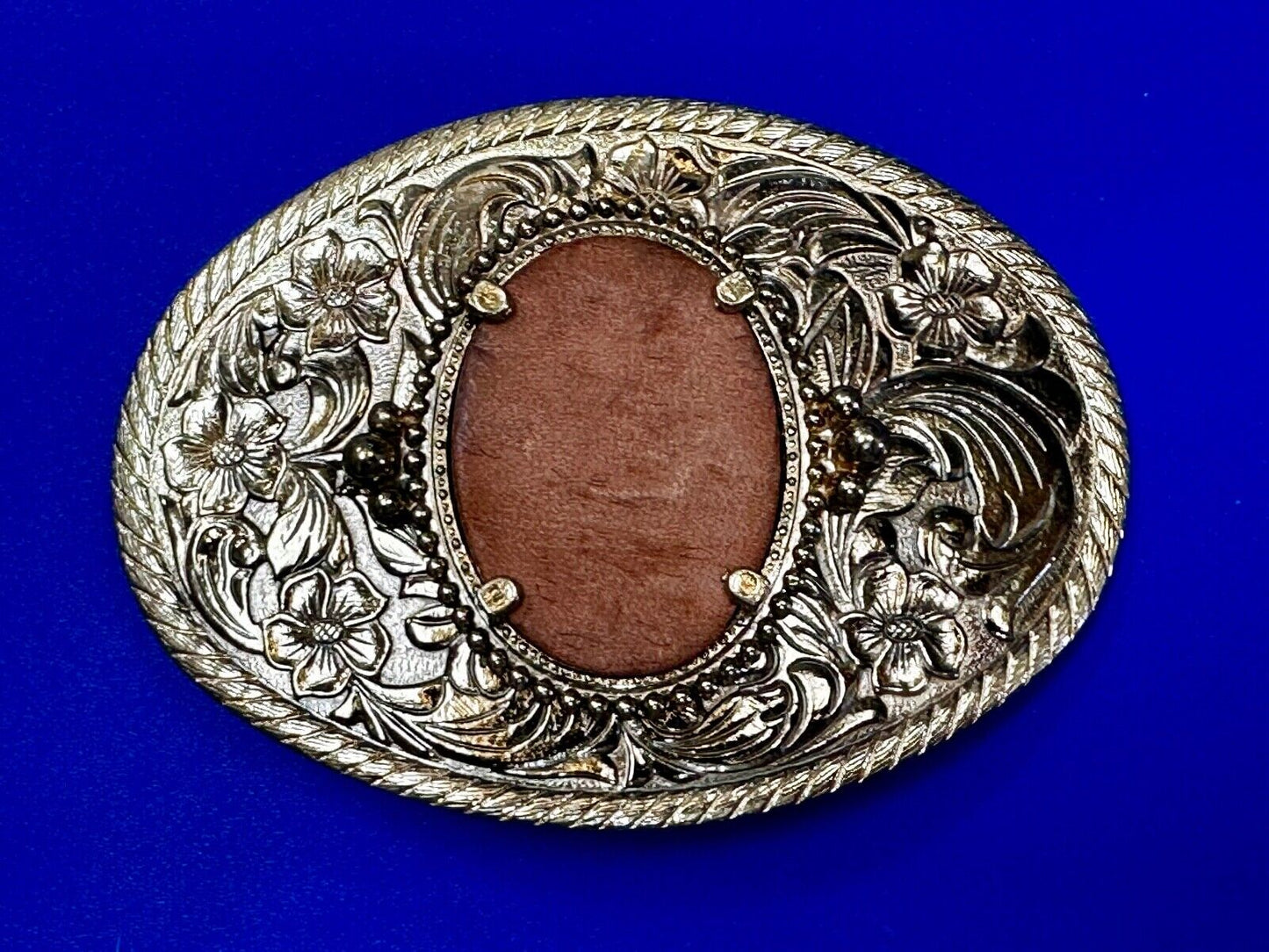 30 x 40 mm Western gold tone Ornate Belt Buckle To Mount Your Cabochon Gem Stone