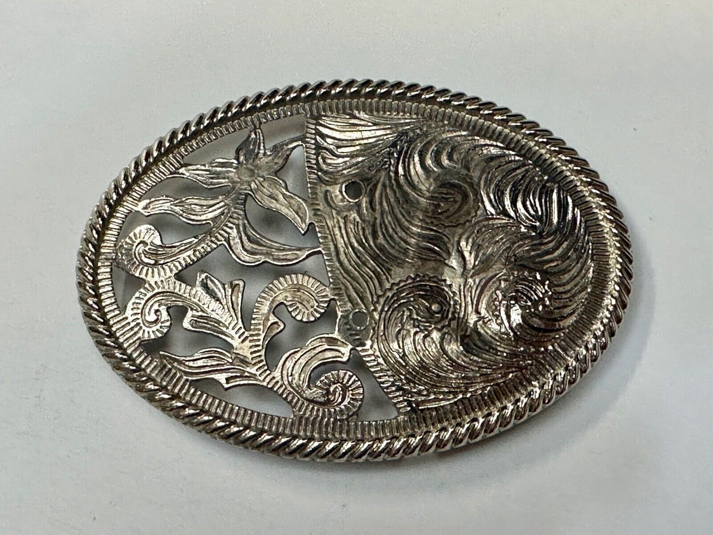 unique western flower swirl belt buckle for centerpiece project or to wear