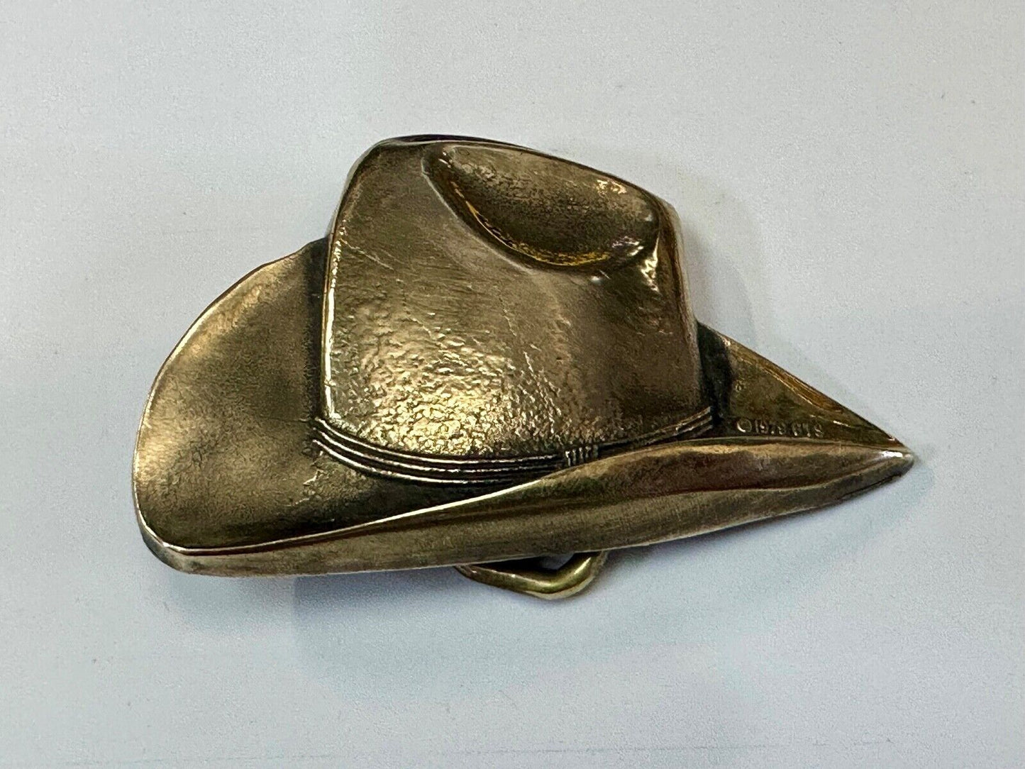 1978 BTS Cowboy Hat Figural Western Rodeo Vintage Cowboy Wearz belt buckle
