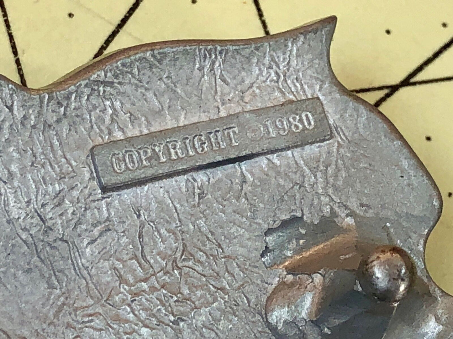 Vintage Great American Buckle Co Tx Texas Lone Star State - Long Horn Cowboy