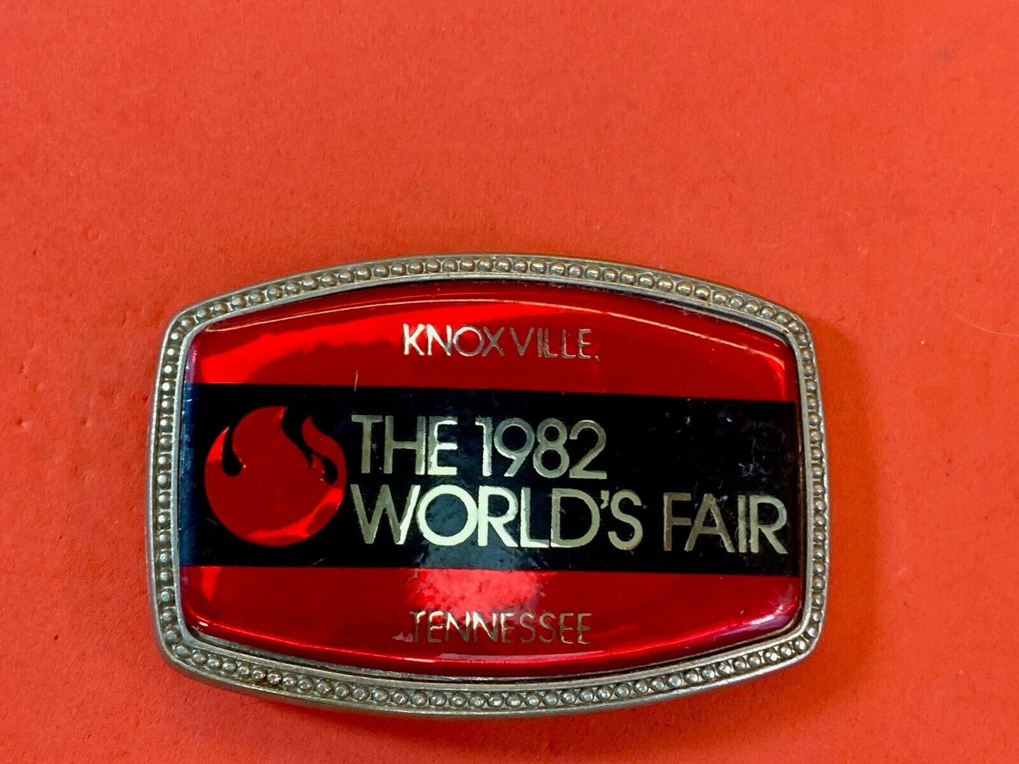 The 1982 Worlds Fair. - Knoxville Tn Tennessee Belt Buckle - Sunsphere