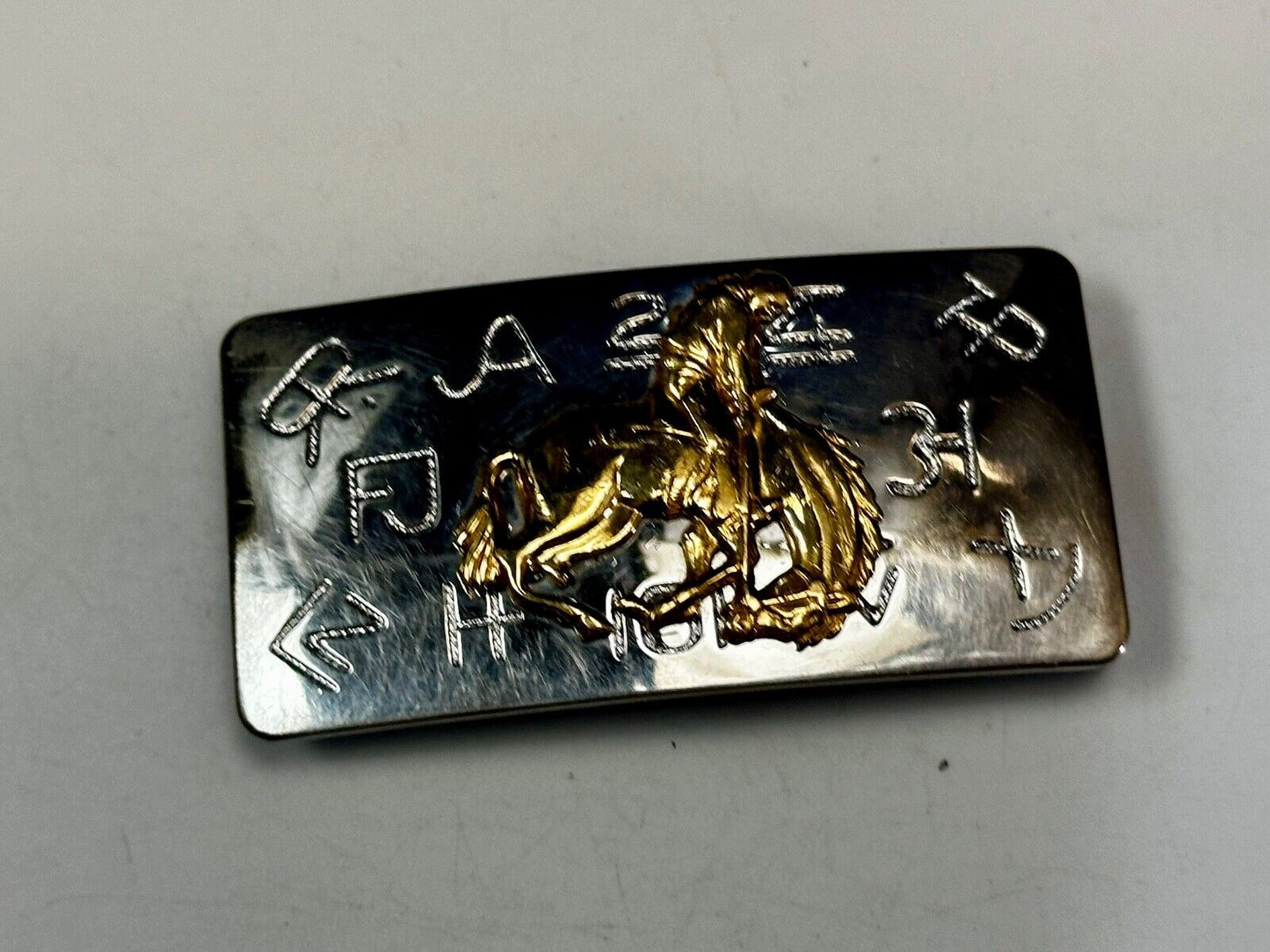 Vintage Cowboy Saddle Bronc western Chambers Belt Co belt buckle